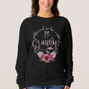 Gesegnet, Oma-Frauen genannt zu werden Blumen-Deko Sweatshirt