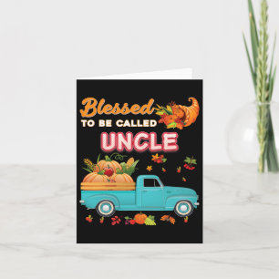 Gesegnet, Onkel Kürbislasterwagen Thanksgiving gen Karte