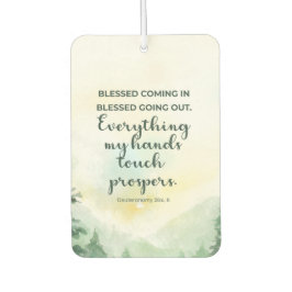 Gesegnet, rein und raus, grüne Wasserfarbe Autolufterfrischer