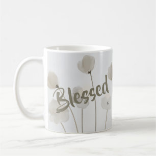 Gesegnet Religiöse Inspiration Moderne Blumenwelt Kaffeetasse