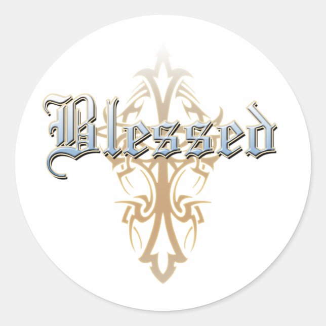 gesegnet runder aufkleber (Vorderseite)
