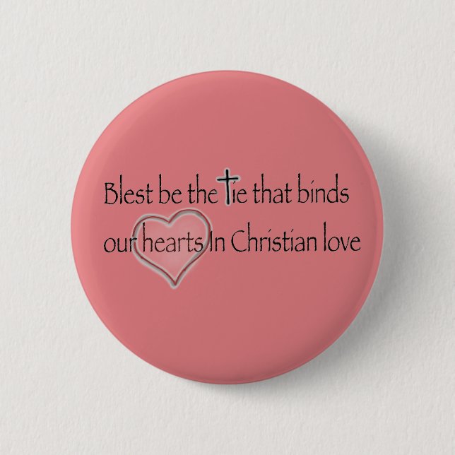 „Gesegnet sei das Band, das bindet“ Christliches Z Button (Vorderseite)