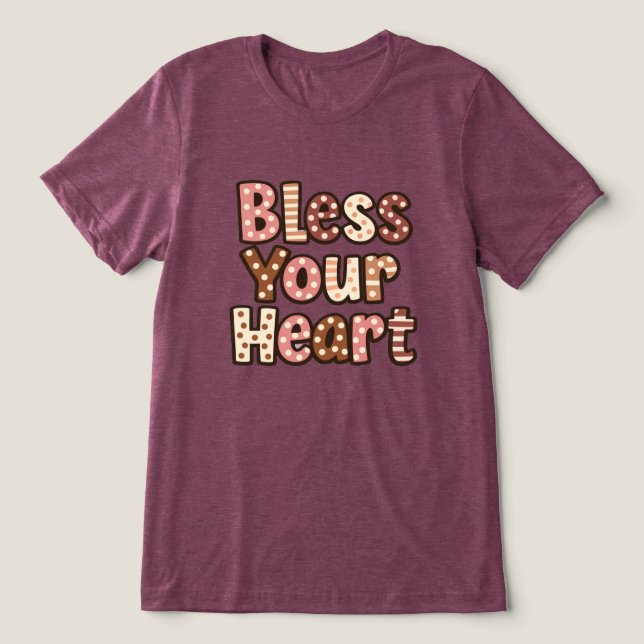Gesegnet sei Dein Herz Tri-Blend Shirt (Design Vorderseite)