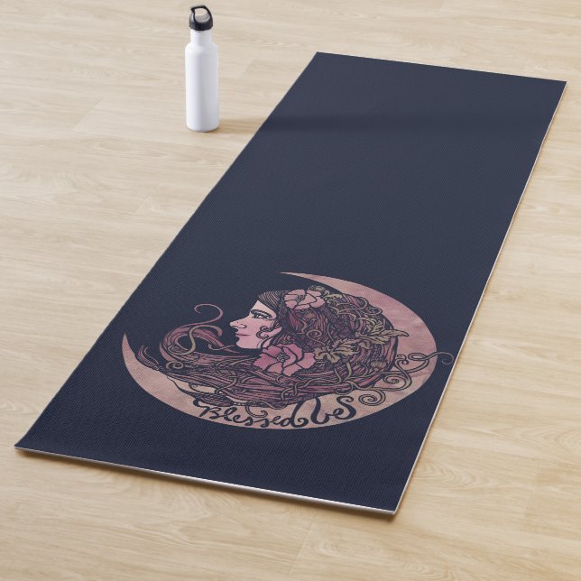 Gesegnet sei Moon Goddess Pagan Art Yogamatte (Beispiel)