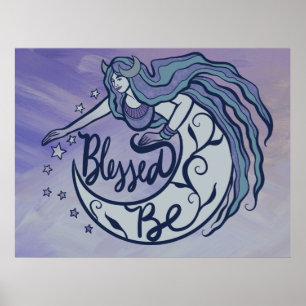 Gesegnet sei Moon Goddess Poster