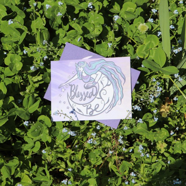 Gesegnet sei Moon Goddess Postkarte (Von Creator hochgeladen)