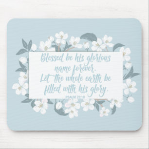 Gesegnet sein Name Psalm Christlich Verse Hübsch Mousepad