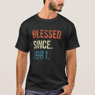Gesegnet seit 1981 40. Geburtstag Geschenke Vintag T-Shirt