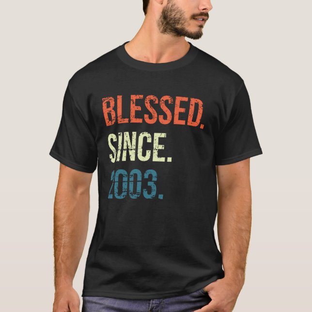 Gesegnet seit 2003 18. Geburtstag Vintag T-Shirt (Vorderseite)