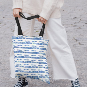Gesegnet seit Jahr Navy Blau Muster