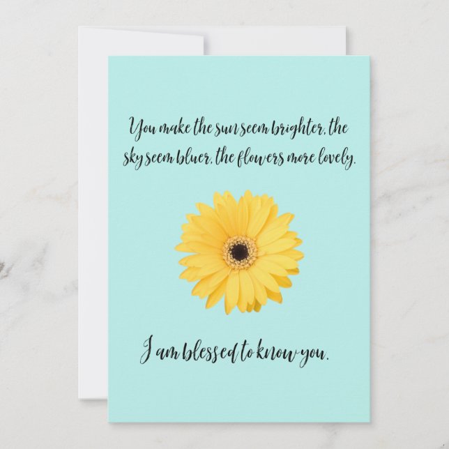 Gesegnet, Sie zu kennen Dankeskarte (Vorderseite)