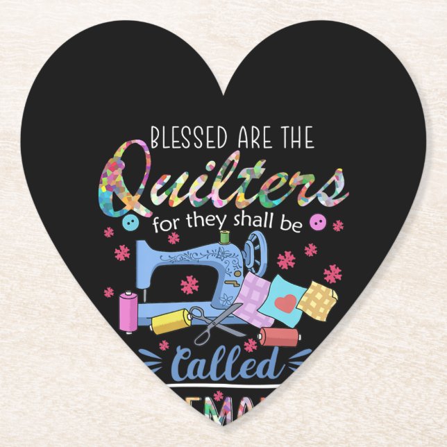 Gesegnet sind die Quilter für sie müssen Piecemeak Untersetzer (Vorderseite)