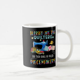 Gesegnet sind die Quilter Lustiges Nähzitat Gesche Kaffeetasse