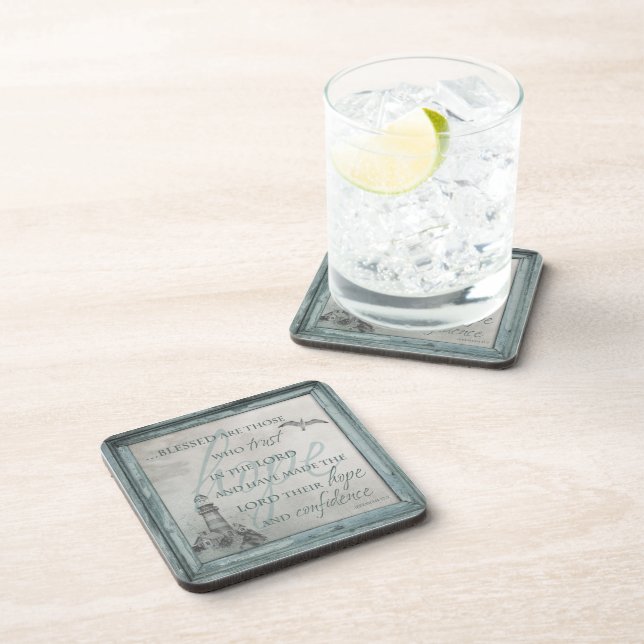 Gesegnet sind diejenigen, die Cork Untersetzer Set (Rechte Seite)