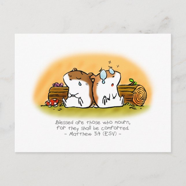 Gesegnet sind diejenigen, die über die Postkarte t (Vorderseite)
