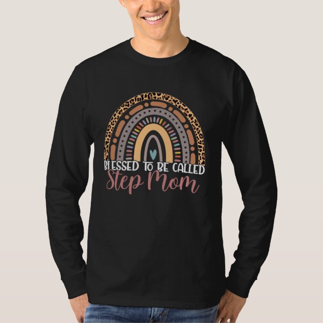Gesegnet, Stiefmutter genannt zu werden Regenbogen T-Shirt (Vorderseite)