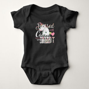 Gesegnet Tante Floral Frauen Geschenk genannt werd Baby Strampler