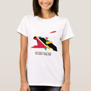 gesegnet TRINIDAD FLAG JAMAICA FLAG Patrioti T-Shirt