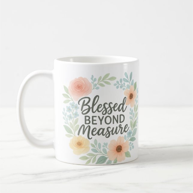 gesegnet über die 15-Oz-Tasse Kaffeetasse (Links)