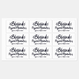 Gesegnet über Maßnahmen Evangelische Redewendungen Etiketten