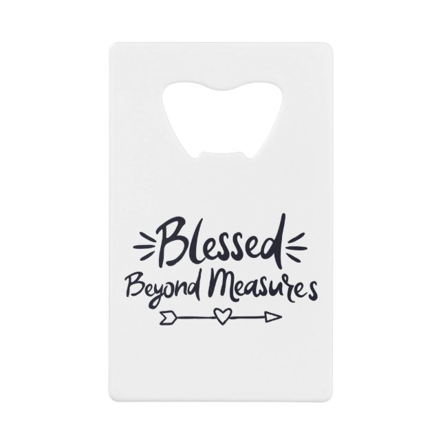 Gesegnet über Maßnahmen Evangelische Redewendungen Geldbeutel Flaschenöffner (Vorderseite)