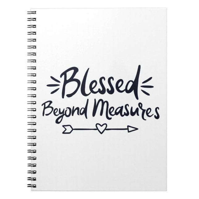 Gesegnet über Maßnahmen Evangelische Redewendungen Notizblock (Vorderseite)
