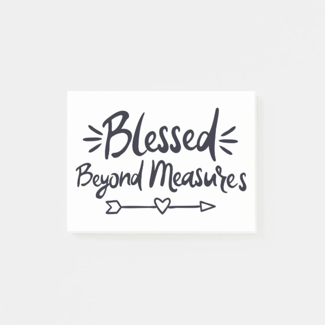 Gesegnet über Maßnahmen Evangelische Redewendungen Post-it Klebezettel (Vorderseite)