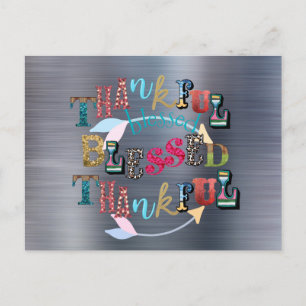 Gesegnet und dankbar postkarte