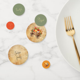 Gesegnet und dankbar Tischkonfetti - Herbsternte Konfetti