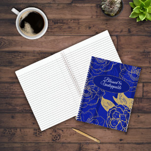 Gesegnet und unaufhaltsam Zitat Blue Vintag Blues Notizbuch