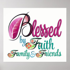 Gesegnet von Familie Faith Poster
