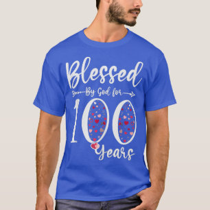 gesegnet von Gott für 100 Jahre alt 100. Geburtsta T-Shirt