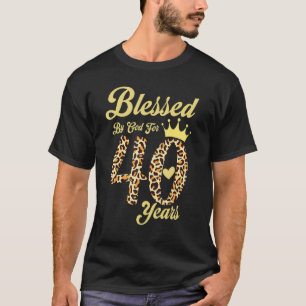 Gesegnet von Gott für 40 Jahre Happy40. Geburtstag T-Shirt