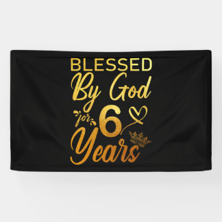 Gesegnet von Gott für 60 Jahre 60. Geburtstag Glau Banner