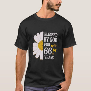 Gesegnet von Gott für 66 Jahre 66. Geburtstag Dais T-Shirt