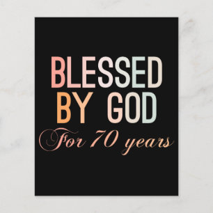 Gesegnet von Gott für 70 Jahre Flyer