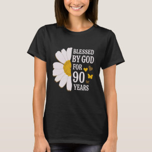 Gesegnet von Gott für 90 Jahre 90. Geburtstag Dais T-Shirt