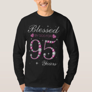 Gesegnet von Gott für 95 Jahre alt 95. Geburtstag T-Shirt