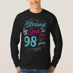 Gesegnet von Gott für 98 Jahre 98. Geburtstagspart T-Shirt