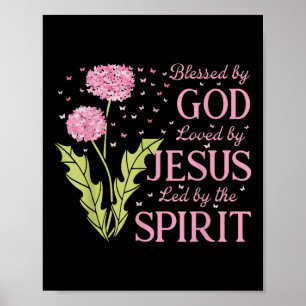 Gesegnet von Gott geliebt durch Jesus geführt durc Poster