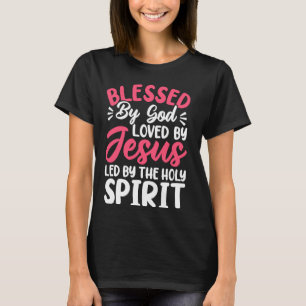 Gesegnet von Gott geliebt durch Jesus, geliebt dur T-Shirt