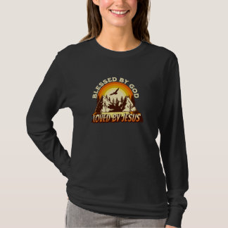 Gesegnet von Gott geliebt Jesus Christlichen Glaub T-Shirt