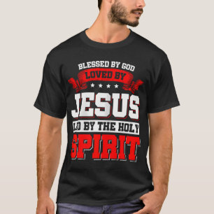 Gesegnet von Gott Geliebt von Jesus Geführt vom He T-Shirt