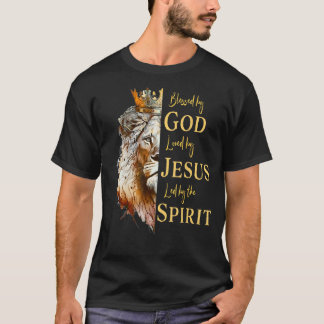 Gesegnet von Gott - geliebt von Jesus, Löwe T-Shirt
