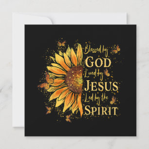 Gesegnet von Gott - Geliebt von Jesus, Sonnenblume Einladung