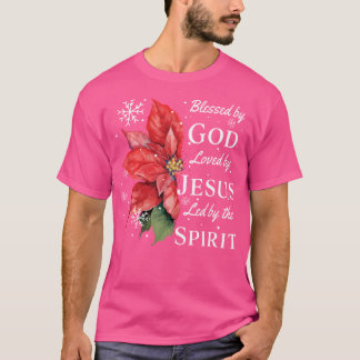 Gesegnet von Gott - geliebt von Jesus Weihnachten T-Shirt