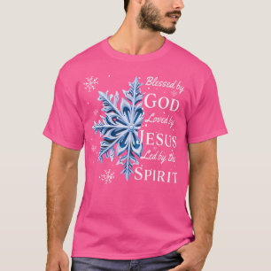 Gesegnet von Gott - geliebt von Jesus Weihnachtssc T-Shirt