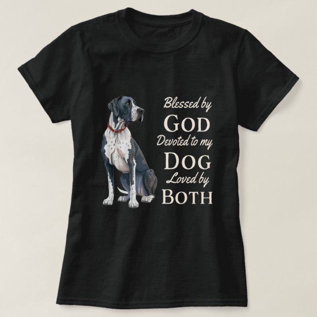 Gesegnet von Gott gewidmet meinem großen Tod von b T-Shirt (Design vorne)