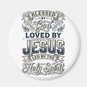Gesegnet von Gott Jesus Heiliger Geist Vintage-Shi Magnet