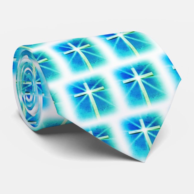 Gesegnet von Gott Neck Tie Krawatte (Gerollt)